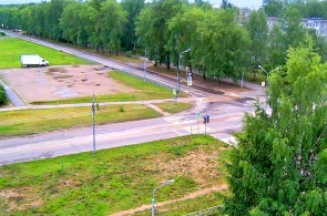 Перекресток пр-та Ленина и ул Советской. Веб-камеры Коряжмы онлайн