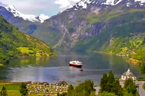 Отель Union Geiranger. Веб-камеры Гейрангер-Фйорд