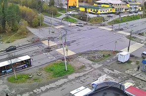 Перекресток улиц Воинов Интернационалистов и Сидоренко. Веб-камеры города Апатиты