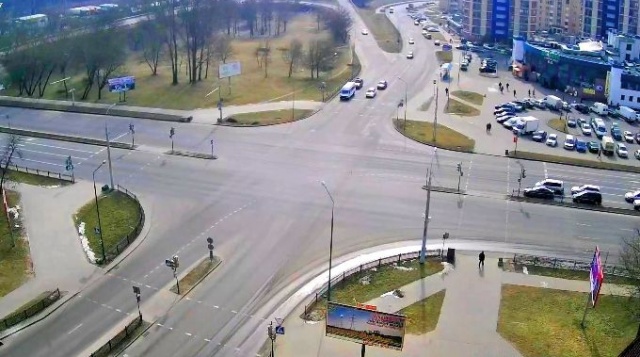 Перекресток улиц Гаврилова - Московская. Брест онлайн