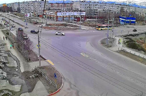 Перекресток улиц Жемчужная - Пригородная. Веб-камеры города Апатиты