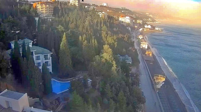 Набережная отеля Море. Веб-камеры Алушты