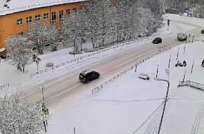 Пешеходный переход на улице Ленина в Суоярви