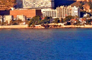 Панорамный вид на пляж Альмадраба. Веб-камеры Валенсия