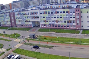 Строительство школы по ул. Рассветная. Вид 2. Веб-камеры Калининграда