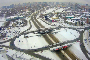 Перекресток улиц Фрунзе - Ипподромская. Веб камеры Новосибирска онлайн