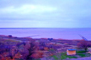 Розовое озеро. Веб-камеры Геническа